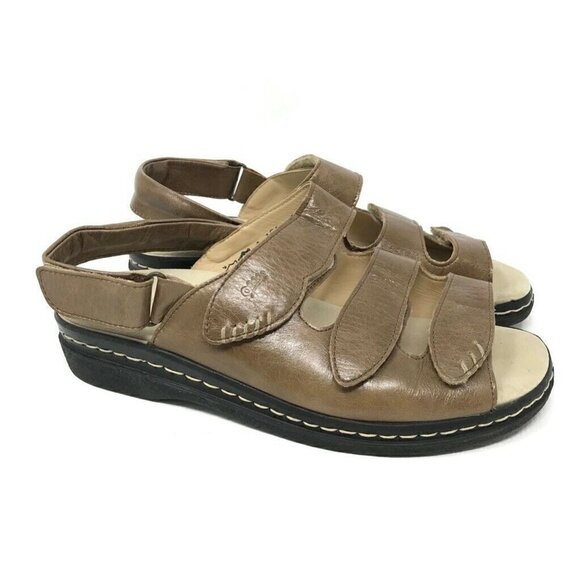 Natural Feet Slingback Orthotic Sandals Brown 8 - Picture 1 of 9